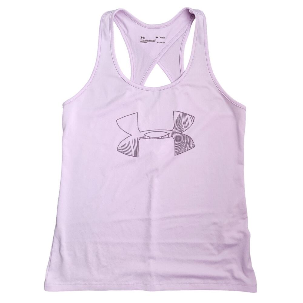 Under Armour Heatgear Womens Pink Criss-Cross Racerback Tank Top Size Small